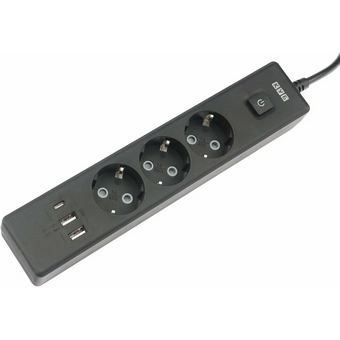  Сетевой удлинитель Power Cube PC-6B-2M 1.9м (3 розетки) черный (коробка) 