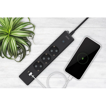  Сетевой удлинитель Power Cube PC-6B-2M 1.9м (3 розетки) черный (коробка) 