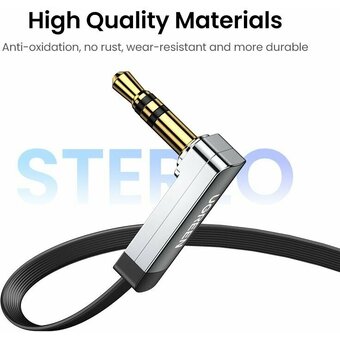  Кабель UGREEN AV119 10599 3.5mm Male to 3.5mm Male Straight to angle flat Cable 2m Black 
