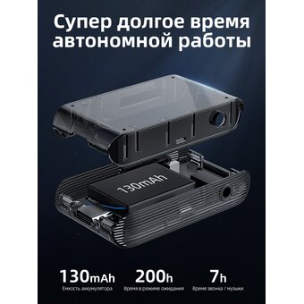  Трансмиттер BOROFONE BC46 Gratified Transparent Discovery Edition Car AUX BT Receiver (черный) 