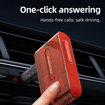  Трансмиттер BOROFONE BC46 Gratified Transparent Discovery Edition Car AUX BT Receiver (оранжевый) 