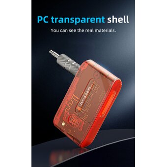  Трансмиттер BOROFONE BC46 Gratified Transparent Discovery Edition Car AUX BT Receiver (оранжевый) 