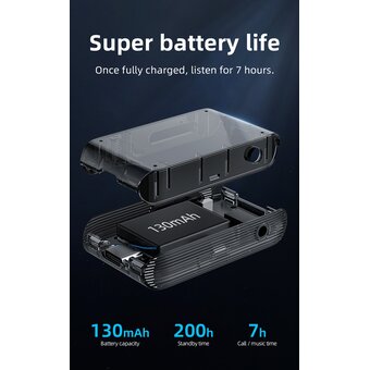  Трансмиттер BOROFONE BC46 Gratified Transparent Discovery Edition Car AUX BT Receiver (черный) 