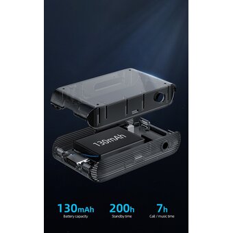  Трансмиттер BOROFONE BC46 Gratified Transparent Discovery Edition Car AUX BT Receiver (черный) 