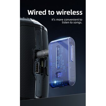  Трансмиттер BOROFONE BC46 Gratified Transparent Discovery Edition Car AUX BT Receiver (темно синий) 