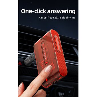  Трансмиттер BOROFONE BC46 Gratified Transparent Discovery Edition Car AUX BT Receiver (оранжевый) 
