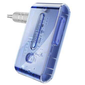  Трансмиттер BOROFONE BC46 Gratified Transparent Discovery Edition Car AUX BT Receiver (темно синий) 