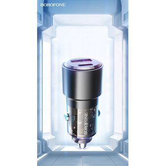  АЗУ BOROFONE BZ20A Smart 83W dual port PD65W+QC3.0 car charger черный 
