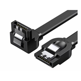  Кабель UGREEN US217 30797 SATA 3 Data Cable 90° Elbow 0.5m Black 