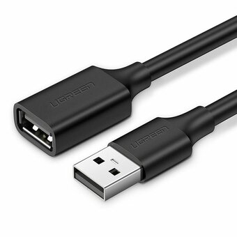  Кабель UGREEN US103 10314 USB 2.0 A Male to A Female Cable 1m Black 