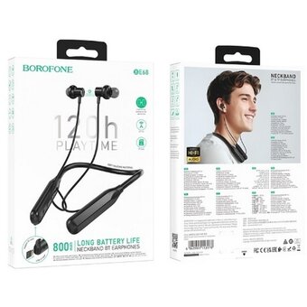  Наушники bluetooth BOROFONE BE68 Cloud neck-mounted BT earphones чёрный 