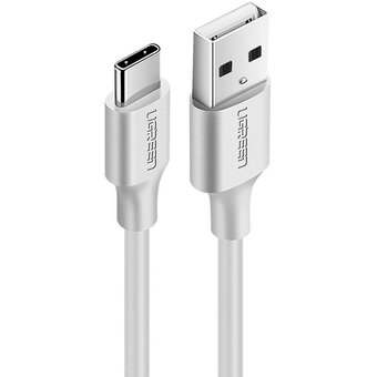  Кабель UGREEN US287 60120 USB-A 2.0 to USB-C Cable Nickel Plating 0.5m White 