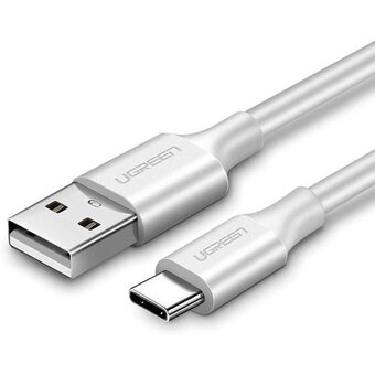  Кабель UGREEN US287 60119 USB-A 2.0 to USB-C Cable Nickel Plating 0.25m White 