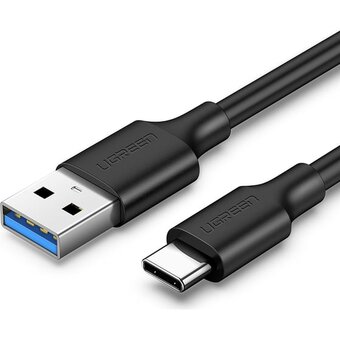  Кабель UGREEN US184 (20883) USB 3.0 A Male to Type C Male Cable Nickel Plating 1.5m Black 