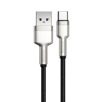  Дата-кабель Baseus Cafule (CAKF000101) Metal USB to Type-C 66W 1m Black 