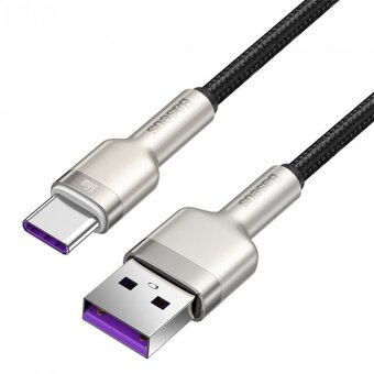 Дата-кабель Baseus Cafule (CAKF000101) Metal USB to Type-C 66W 1m Black 
