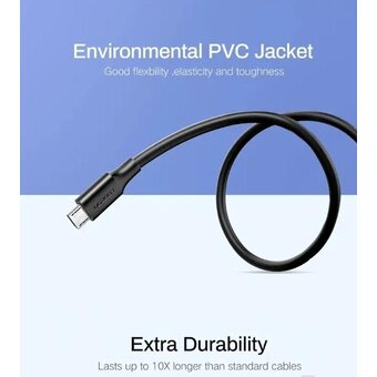  Кабель UGREEN US289 60827 Micro USB Male To USB 2.0 A Male Cable 3m 