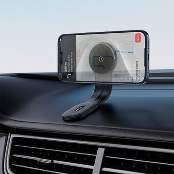  Автодержатель ACEFAST D21 Velcro in-car wireless charging holder Black 