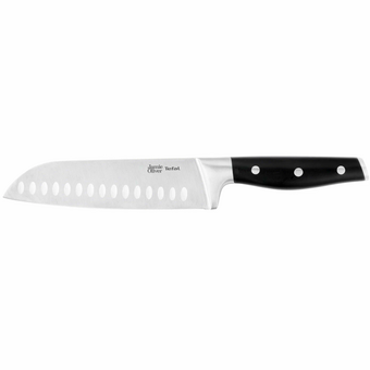  Нож Tefal Jamie Oliver K2671844 стальной сантоку лезв.180мм черный 