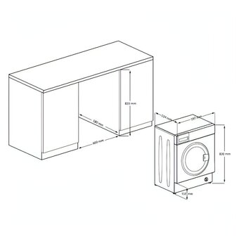  Встраиваемая стиральная машина Beko WITV 8713 XWG 