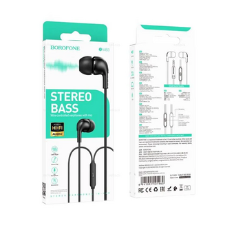  Наушники BOROFONE BM83 Craft universal earphones with mic черный 