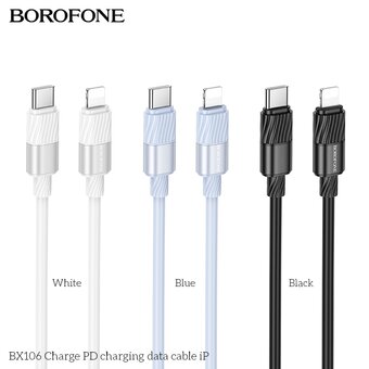  Дата-кабель BOROFONE BX106 Charge PD charging data cable iP черный 