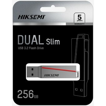  USB-флешка HIKSEMI Dual Slim HS-USB-E307C/128G/U3 128Gb, USB3.2/Type-C 
