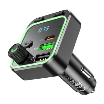  FM-Трансмиттер BOROFONE BC53 Highway PD20W+QC3.0 car BT FM transmitter черный 