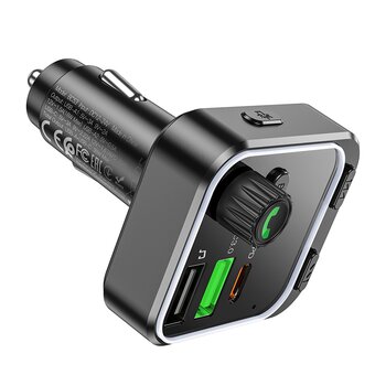  FM-Трансмиттер BOROFONE BC53 Highway PD20W+QC3.0 car BT FM transmitter черный 