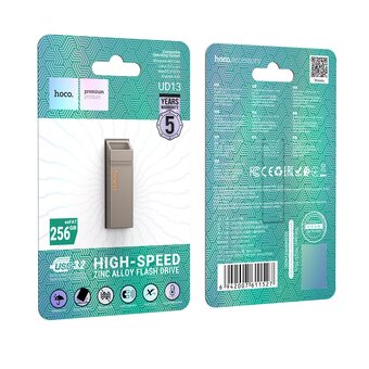  USB-флешка HOCO UD13 Clever 256GB USB3.2 USB flash drive (серый) 