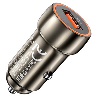  АЗУ HOCO Z46 Blue shield single port QC3.0 + Micro, metal gray 