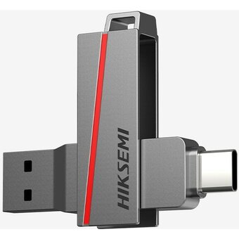  USB-флешка HIKSEMI Dual Slim HS-USB-E307C/16G/U3 16Gb, USB3.2/Type-C 