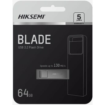  USB-флешка HIKSEMI Blade HS-USB-E301/64G/U3/Grey 64Gb, USB3.2 