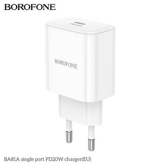  СЗУ BOROFONE BA81A single port PD20W charger EU белый 