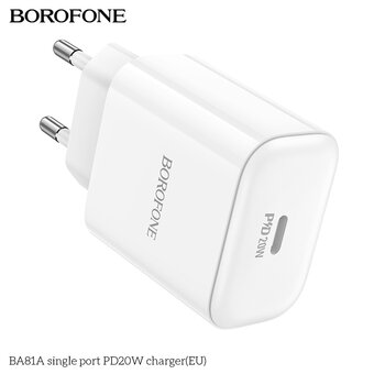  СЗУ BOROFONE BA81A single port PD20W charger EU белый 