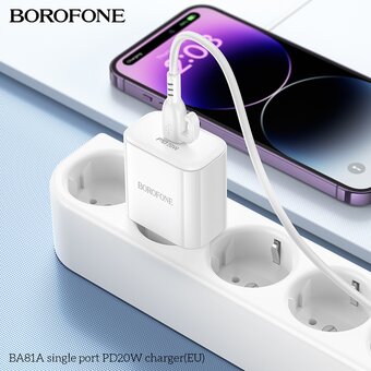  СЗУ BOROFONE BA81A single port PD20W charger EU белый 