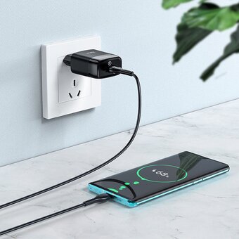  СЗУ HOCO C72Q Glorious single port QC3.0 + Micro черный 