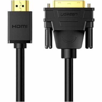  Кабель UGREEN HD106 10136 HDMI Male To DVI24+1 Round Cable 3m Black 