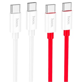  Дата-кабель HOCO X87 Magic silicone 60W PD charging data cable for Type-C + Type-C белый 