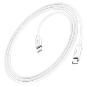  Дата-кабель HOCO X87 Magic silicone 60W PD charging data cable for Type-C + Type-C белый 
