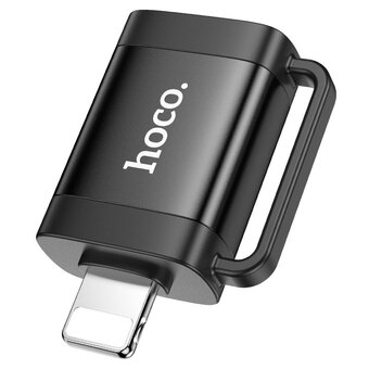  OTG переходник HOCO UA31A iP male to USB female OTG adapter черный 
