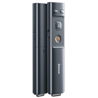  Указка лазерная Baseus (ACFYB-B0G) Orange Dot Wireless Presenter (Red Laser) Gray 