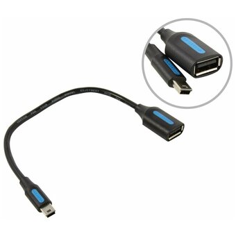  Адаптер переходник Vention CCTBB OTG USB 2.0 AF/mini B 5pin 0.15м 