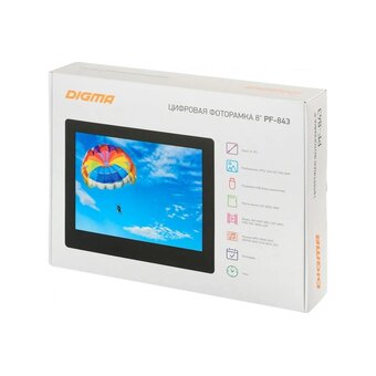 Цифровая фоторамка Digma PF-843 IPS черный 