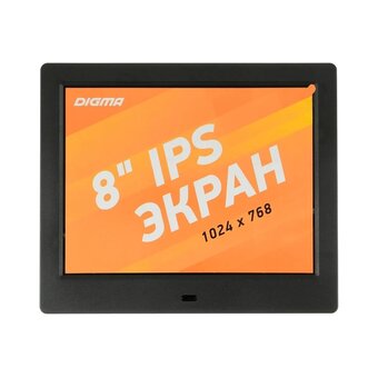  Цифровая фоторамка Digma PF-843 IPS черный 