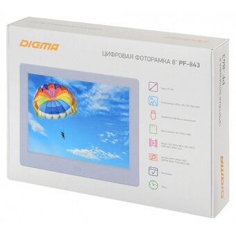 Цифровая фоторамка Digma PF-843 IPS белый 