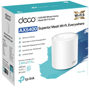  Домашняя Mesh Wi-Fi 6 система TP-Link Deco X60(1-pack) AX5400 