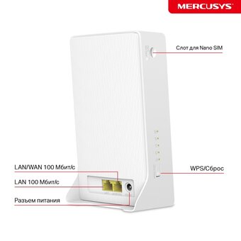  Двухдиапазонный гигабитный роутер Mercusys MB230-4G Wi-Fi AC1200 с поддержкой 4G+ категории 6 