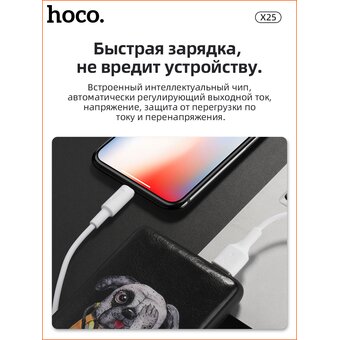  Дата-кабель HOCO X25 Soarer lightning 1м (белый) 