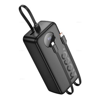  Аккумулятор внешний резервный HOCO J132B Sabio 22.5W+PD20W fully compatible power bank with 3 cables 30000mAh черный 